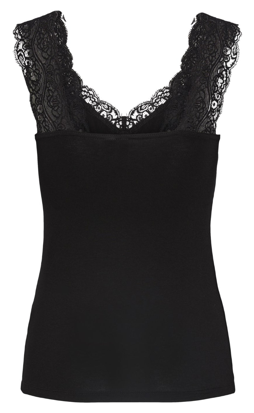 PIECES Top - Barbera - Black