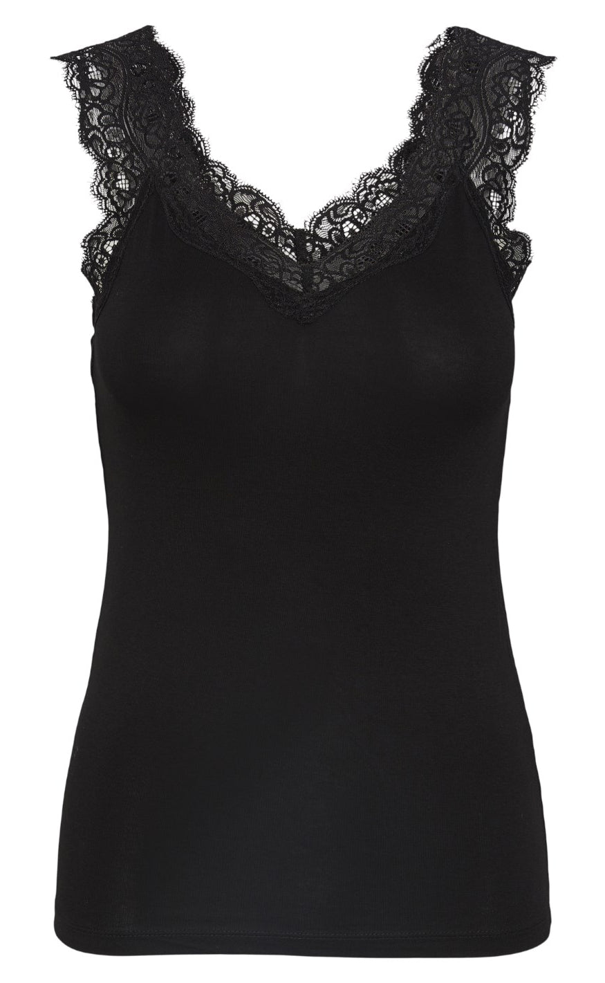 PIECES Top - Barbera - Black