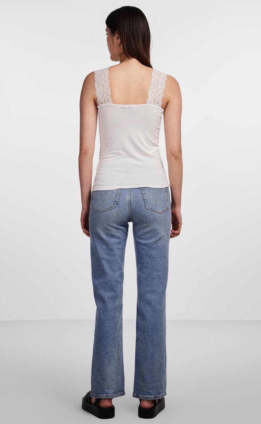 PIECES Top - Barbera - Bright White