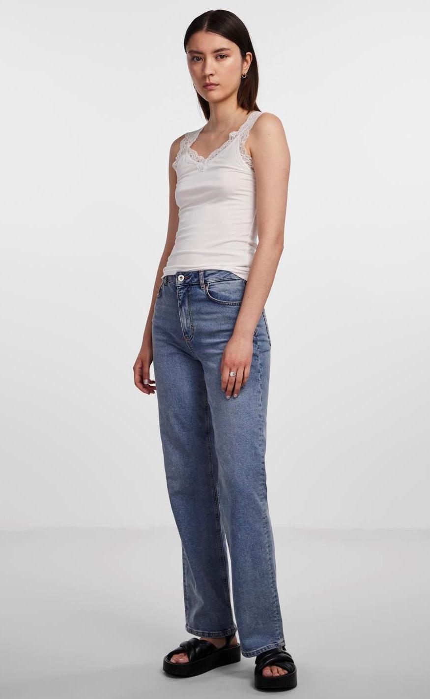 PIECES Top - Barbera - Bright White
