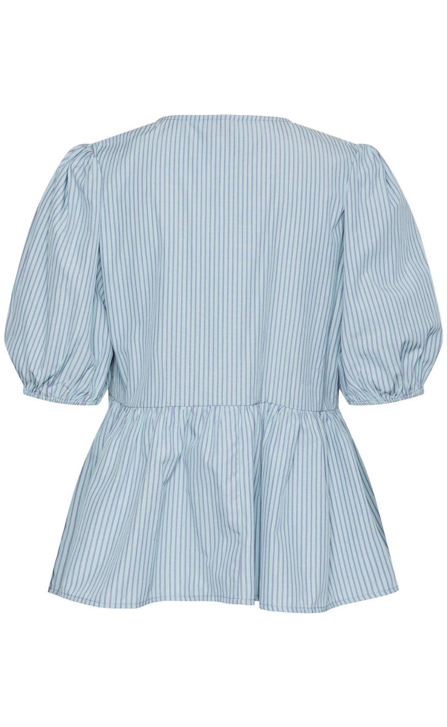 PIECES Top - Holly Tie - Dusty Mint