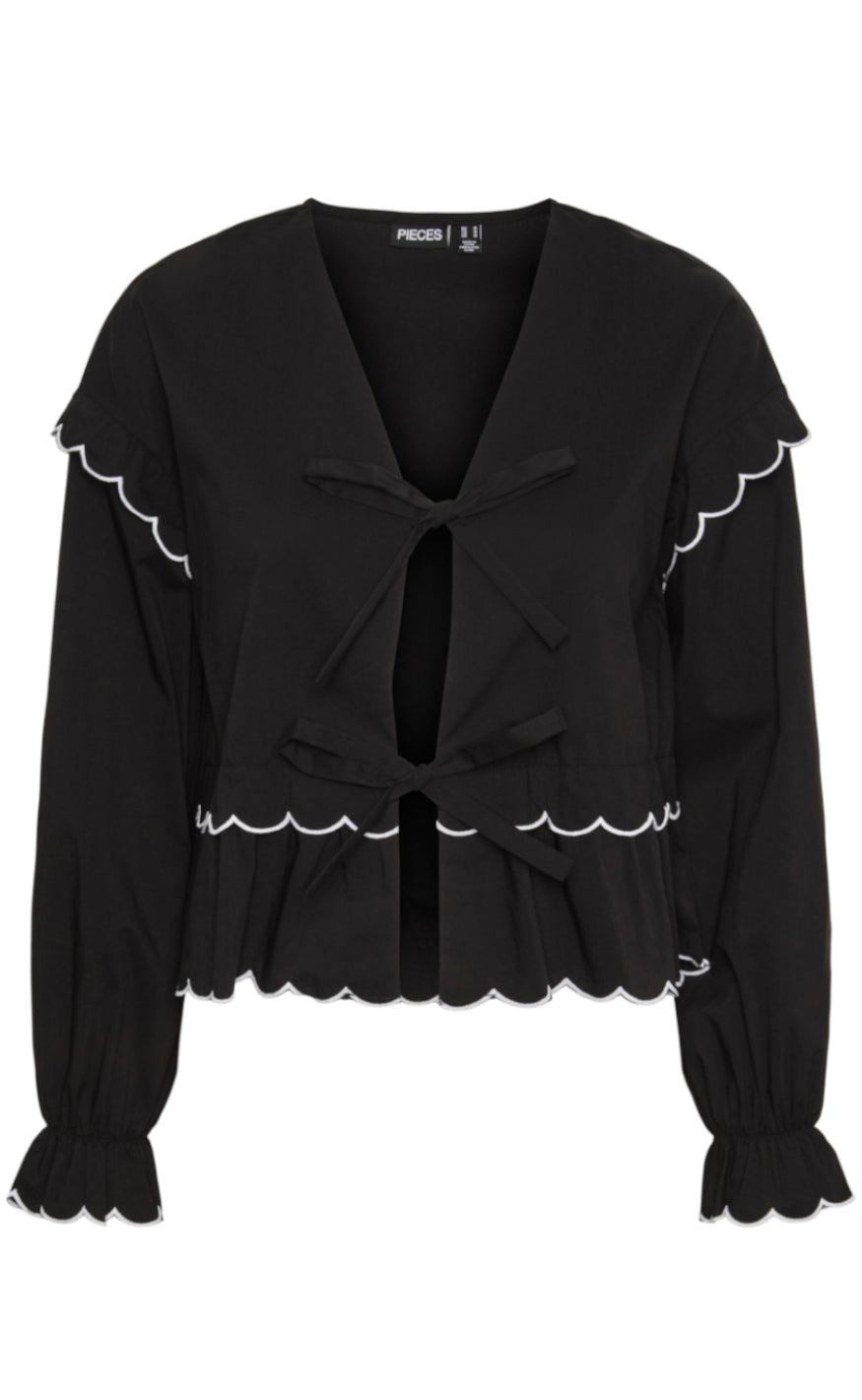 PIECES Top - Luna - Black