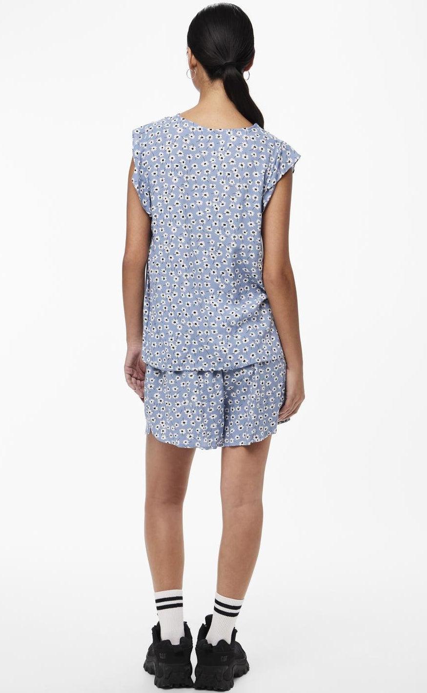 PIECES Top - Nya - Faded Denim