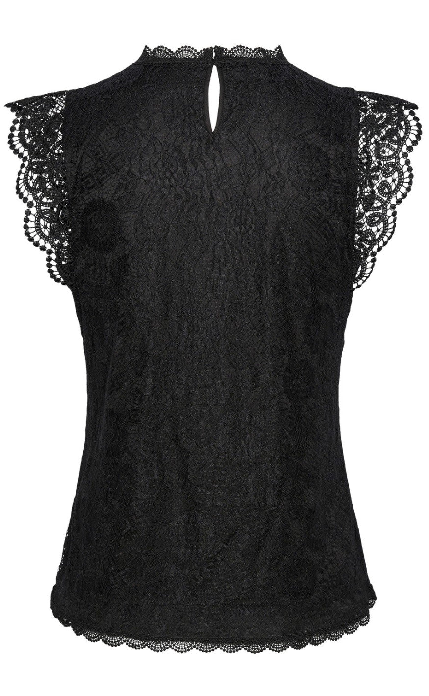 PIECES Top - Olline - Black