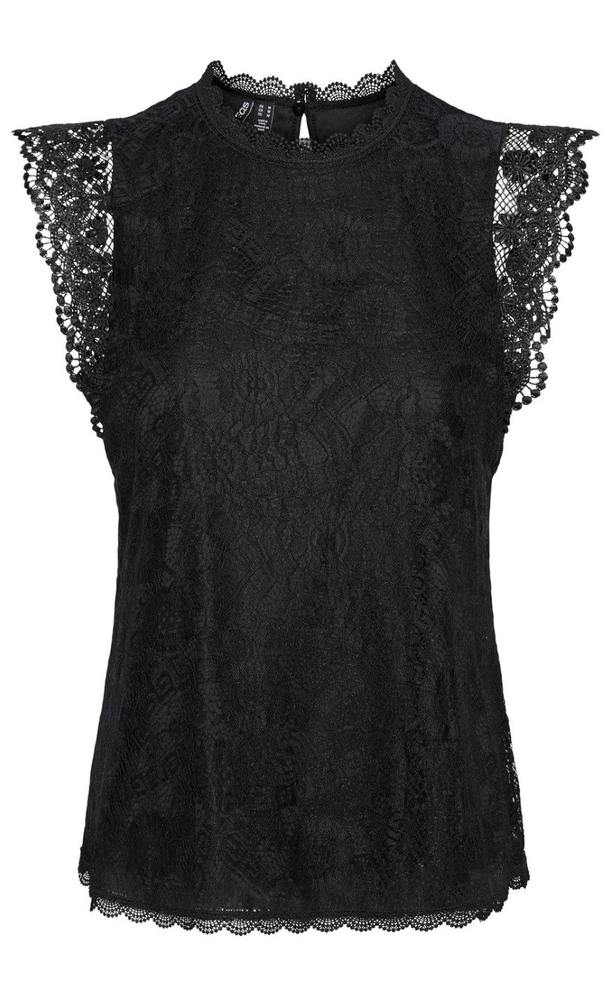 PIECES Top - Olline - Black