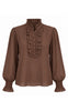 Say INA Copenhagen Skjorte - Cami Chiffon - Dark Brown Chiffon