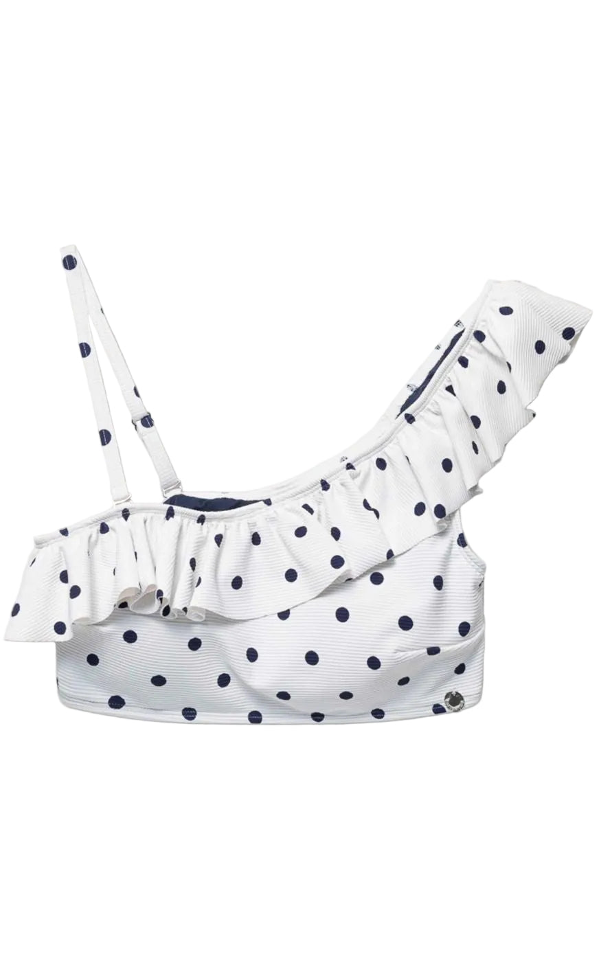 Panos Emporio Bikini Overdel/Top - Helle Polka Dot - White/Navy