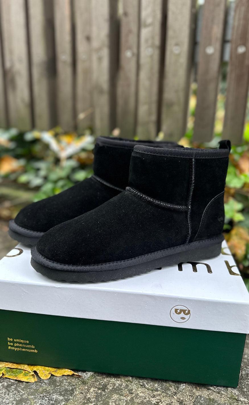 Phenumb Bamsesko - Dumble - Suede Warm Black