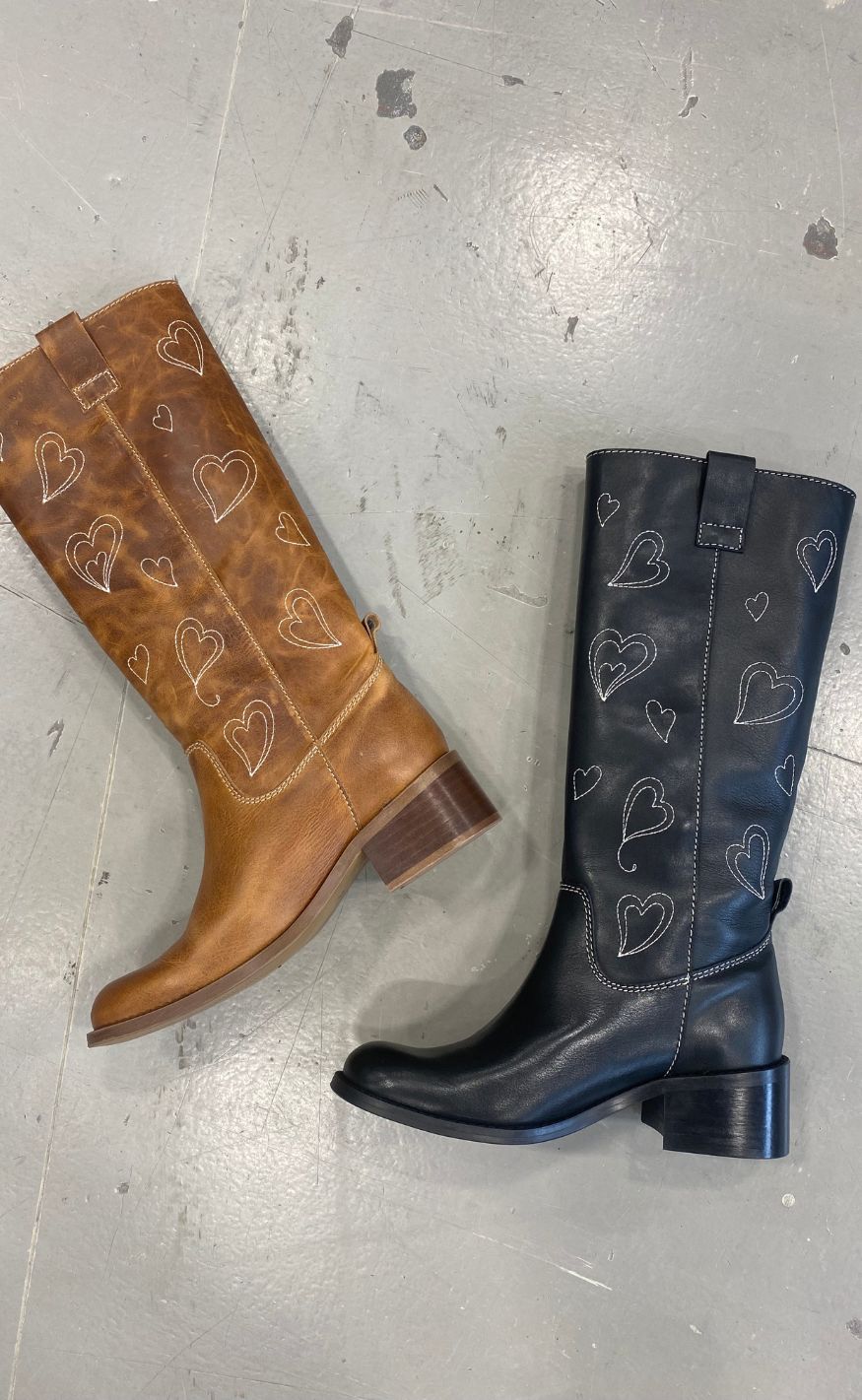Phenumb Støvler - Heartscape H - Leather Stitched Cognac
