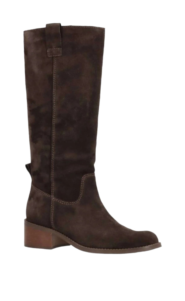 Phenumb Støvler - Martina Long - Suede Noir Cacao