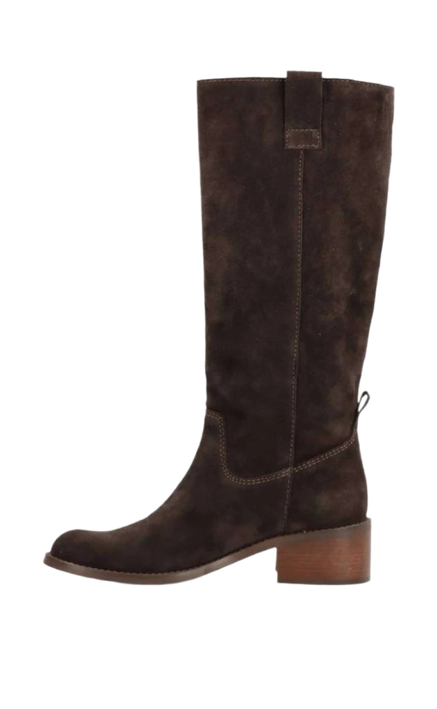 Phenumb Støvler - Martina Long - Suede Noir Cacao