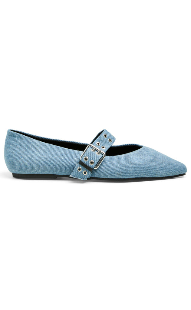 Pieces Ballerina - Saga Buckle - Medium Blue Denim