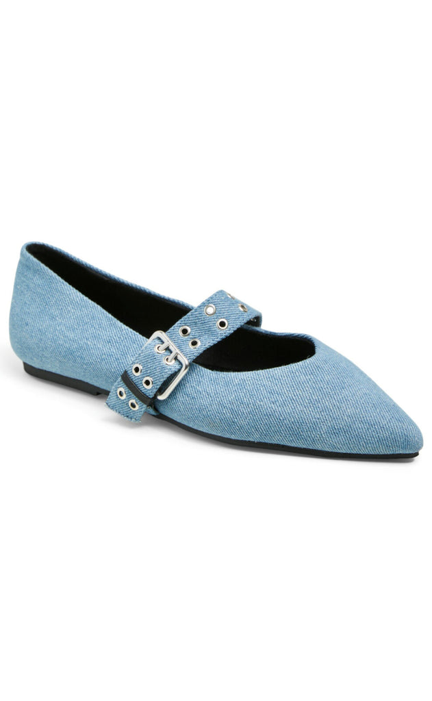 Pieces Ballerina - Saga Buckle - Medium Blue Denim