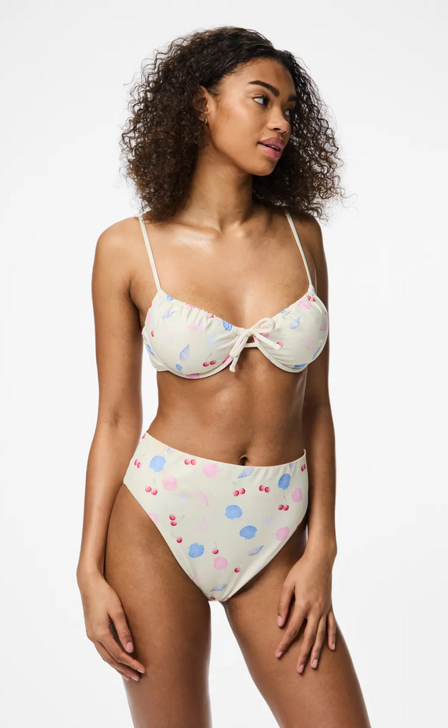 Pieces Bikini Overdel - Lippa - Cloud Dancer/Doodle