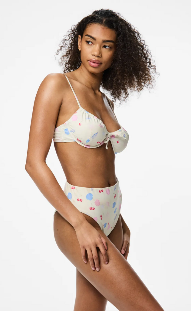 Pieces Bikini Underdel - Lippa - Cloud Dancer/Doodle