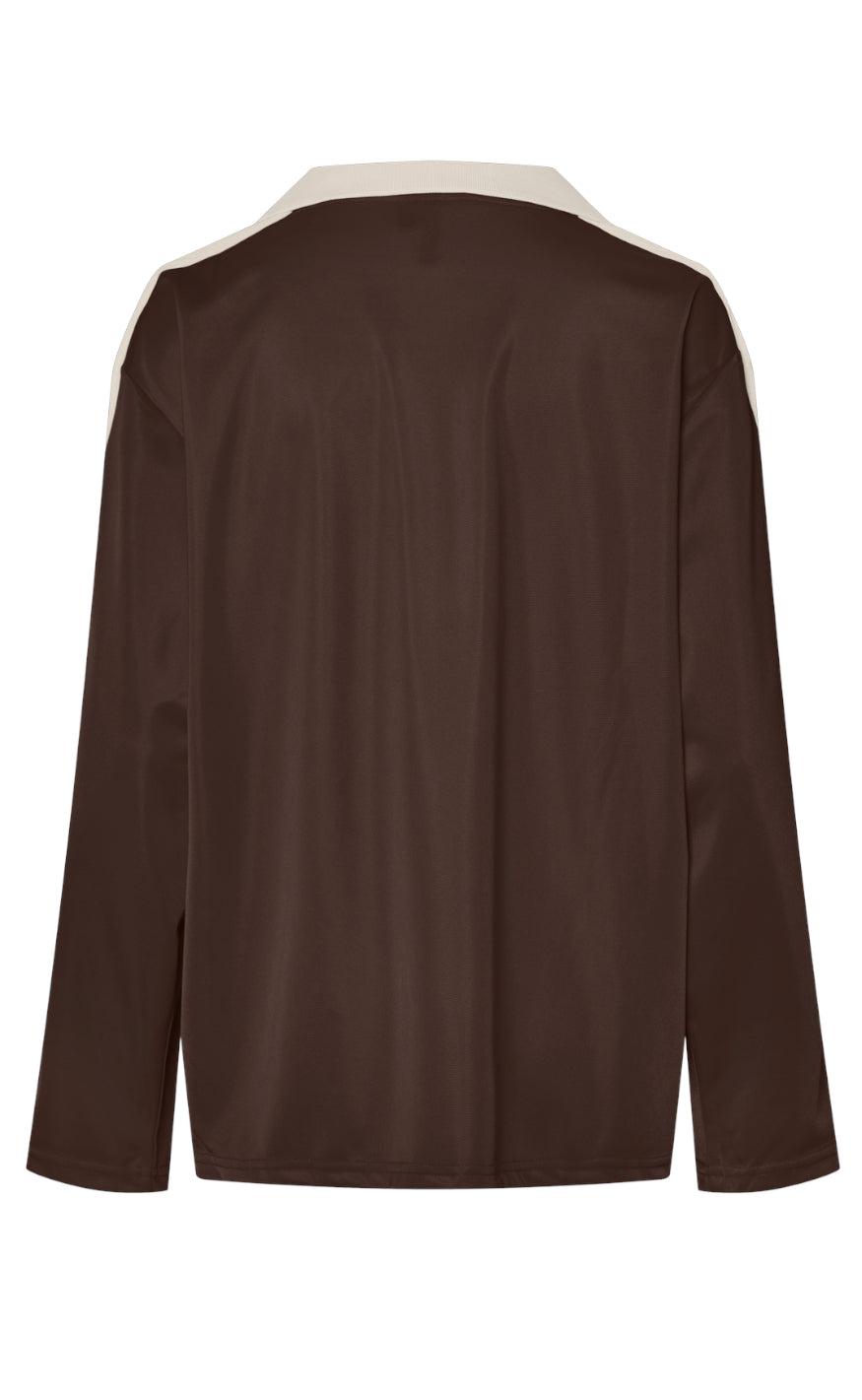 Pieces Bluse - Grace - Chicory Coffee/Birch