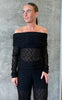 Pieces Bluse - Naya Off Shoulder Lace - Black