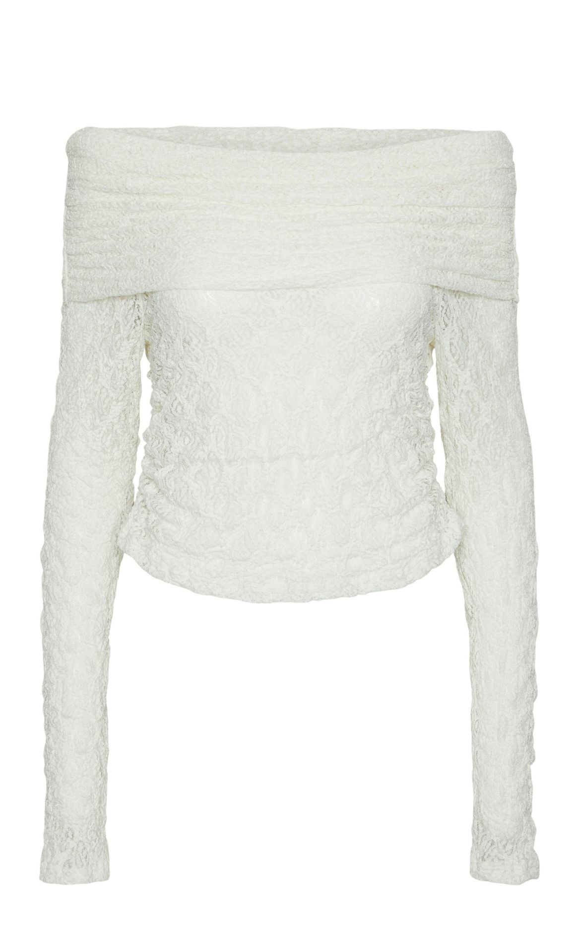 Pieces Bluse - Naya Off Shoulder Lace - Cloud Dancer
