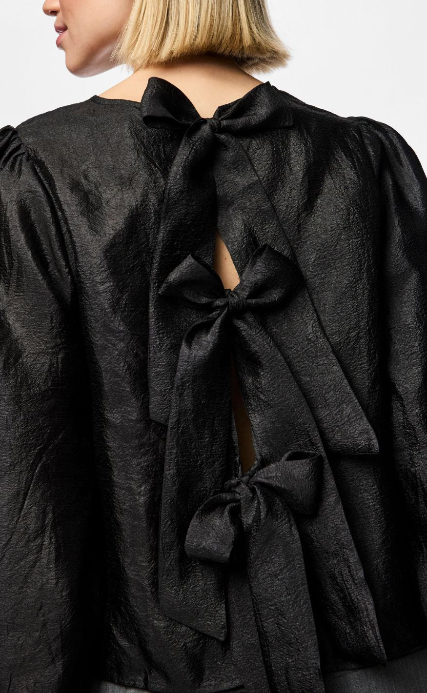 Pieces Bluse - Olina LS Reversible - Black