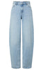 Pieces Bukser - Grace MW Barrel - Light Blue Denim