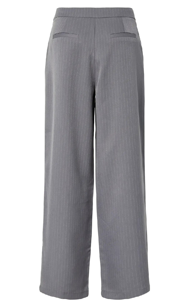 Pieces Bukser - Falka - Grey Pinstripe