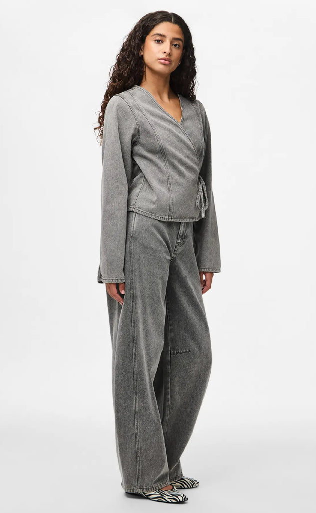 Pieces Bukser - Fenna - Grey Denim