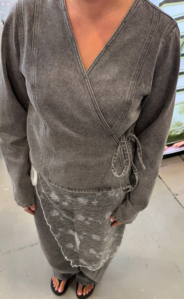 Pieces Bukser - Fenna - Grey Denim