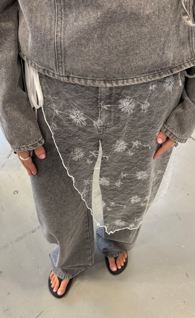 Pieces Bukser - Fenna - Grey Denim