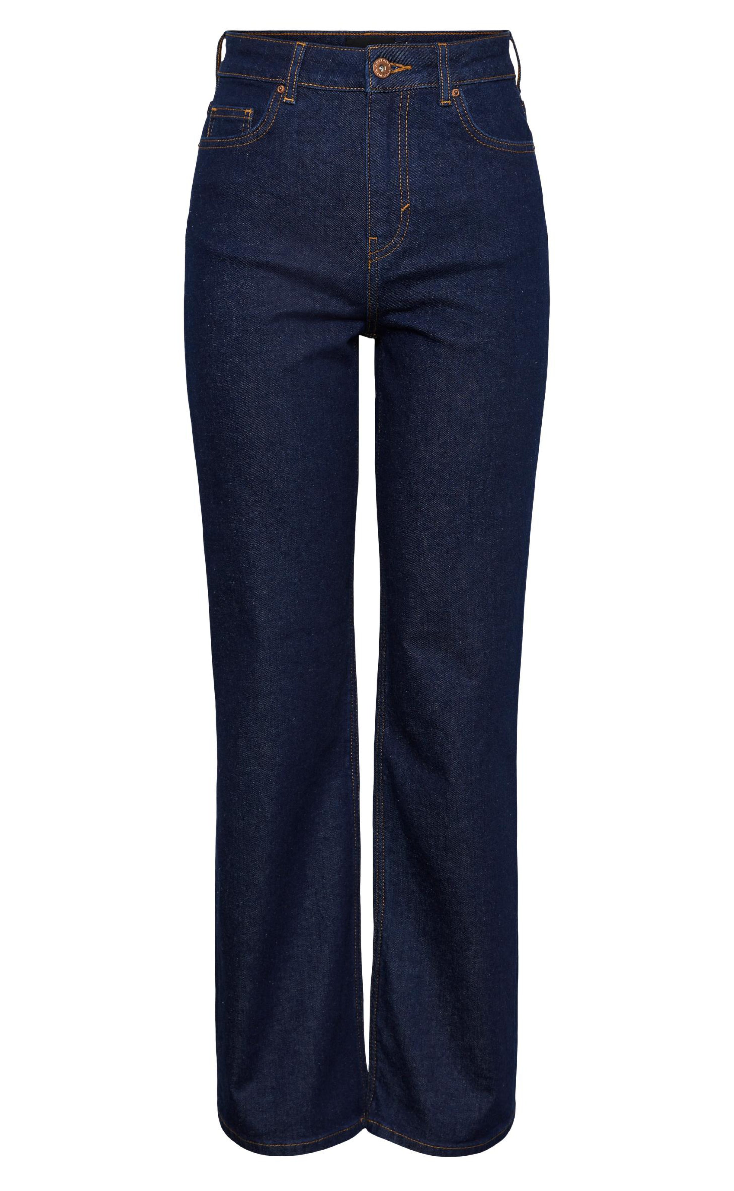 Pieces Bukser - Holly Wide - Dark Blue Denim