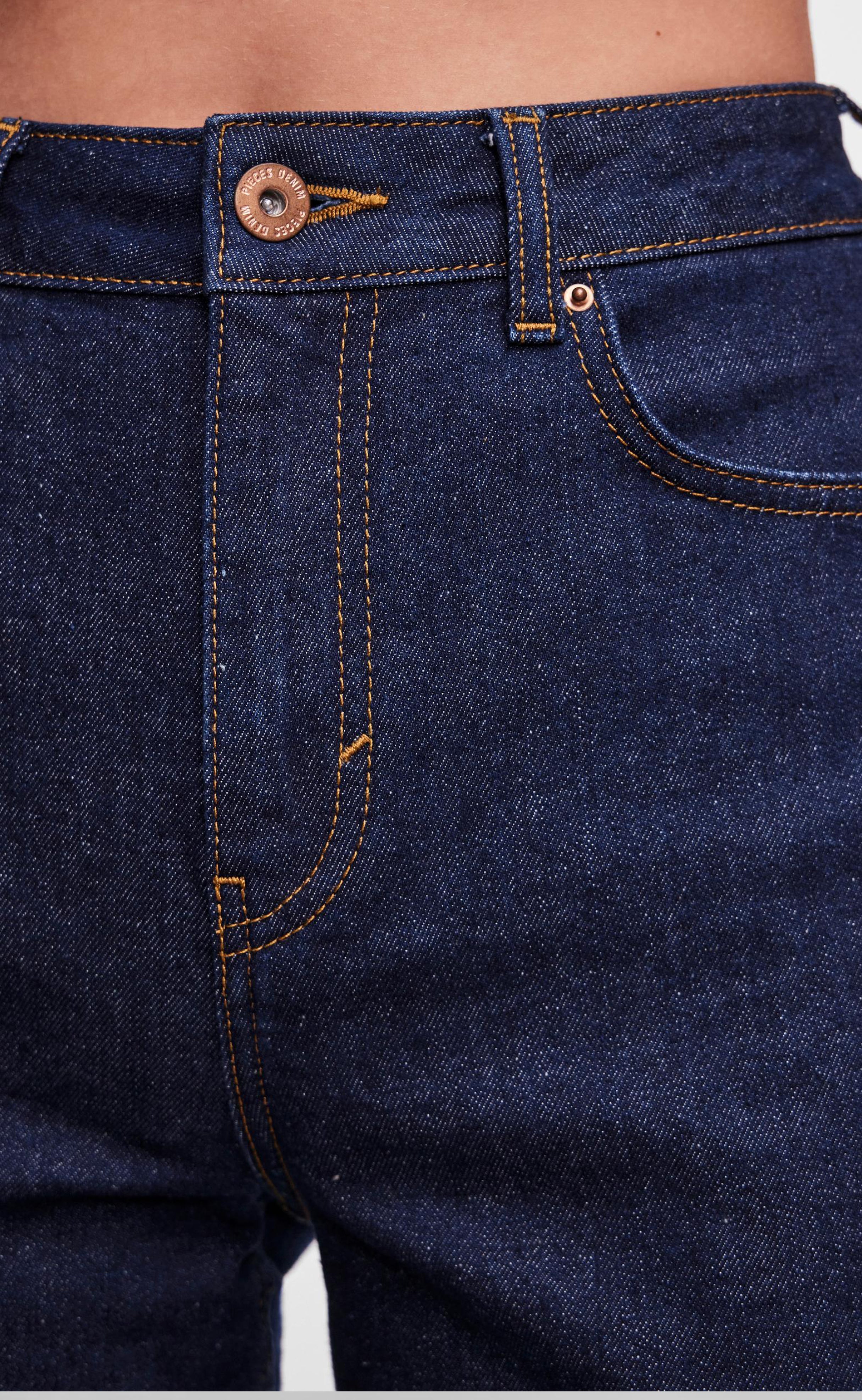 Pieces Bukser - Holly Wide - Dark Blue Denim