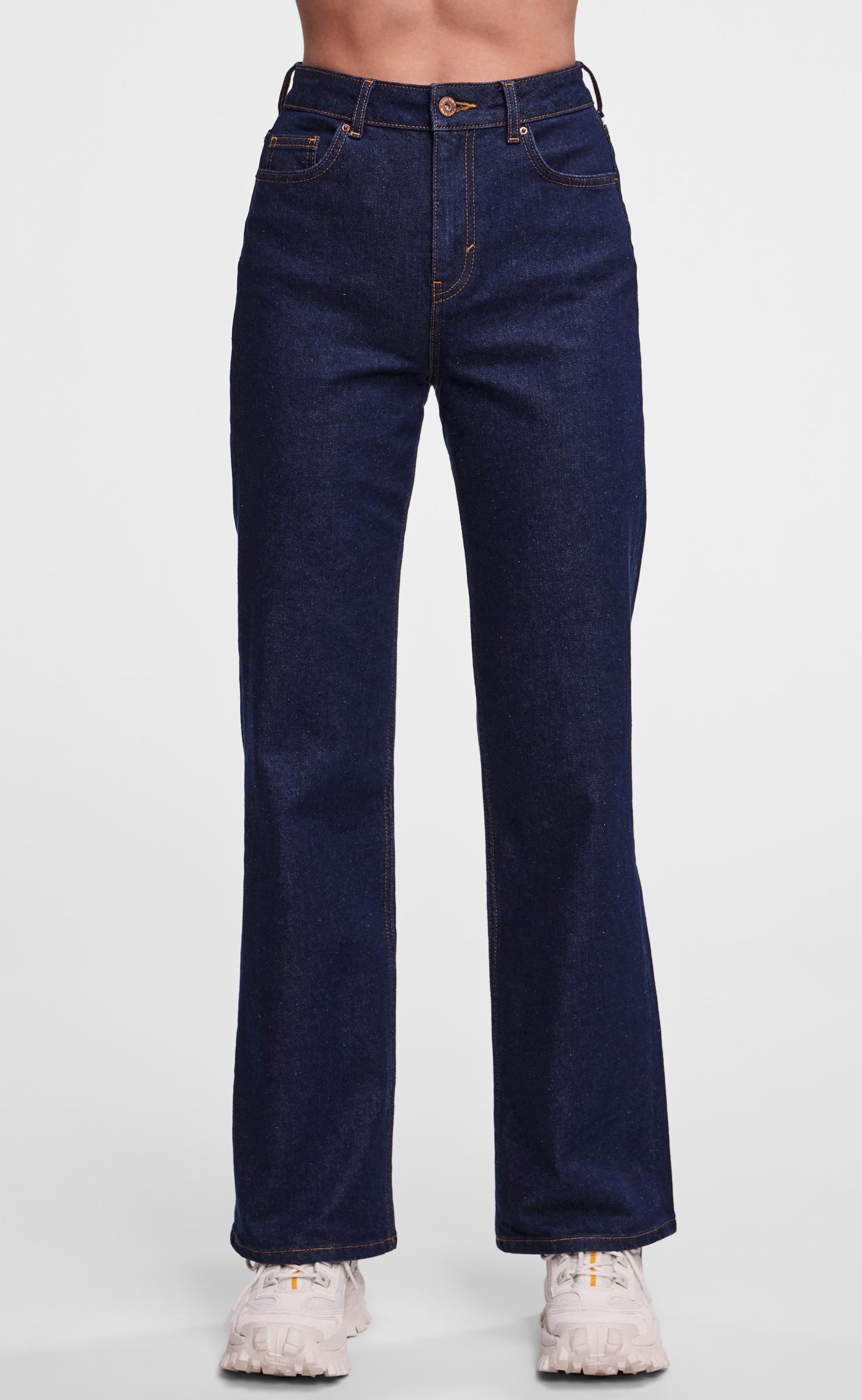 Pieces Bukser - Holly Wide - Dark Blue Denim