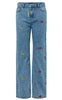 Pieces Bukser - Jidi HW Straight - Medium Blue Denim