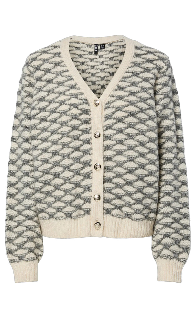 Pieces Cardigan - Jivana - Birch/December Sky