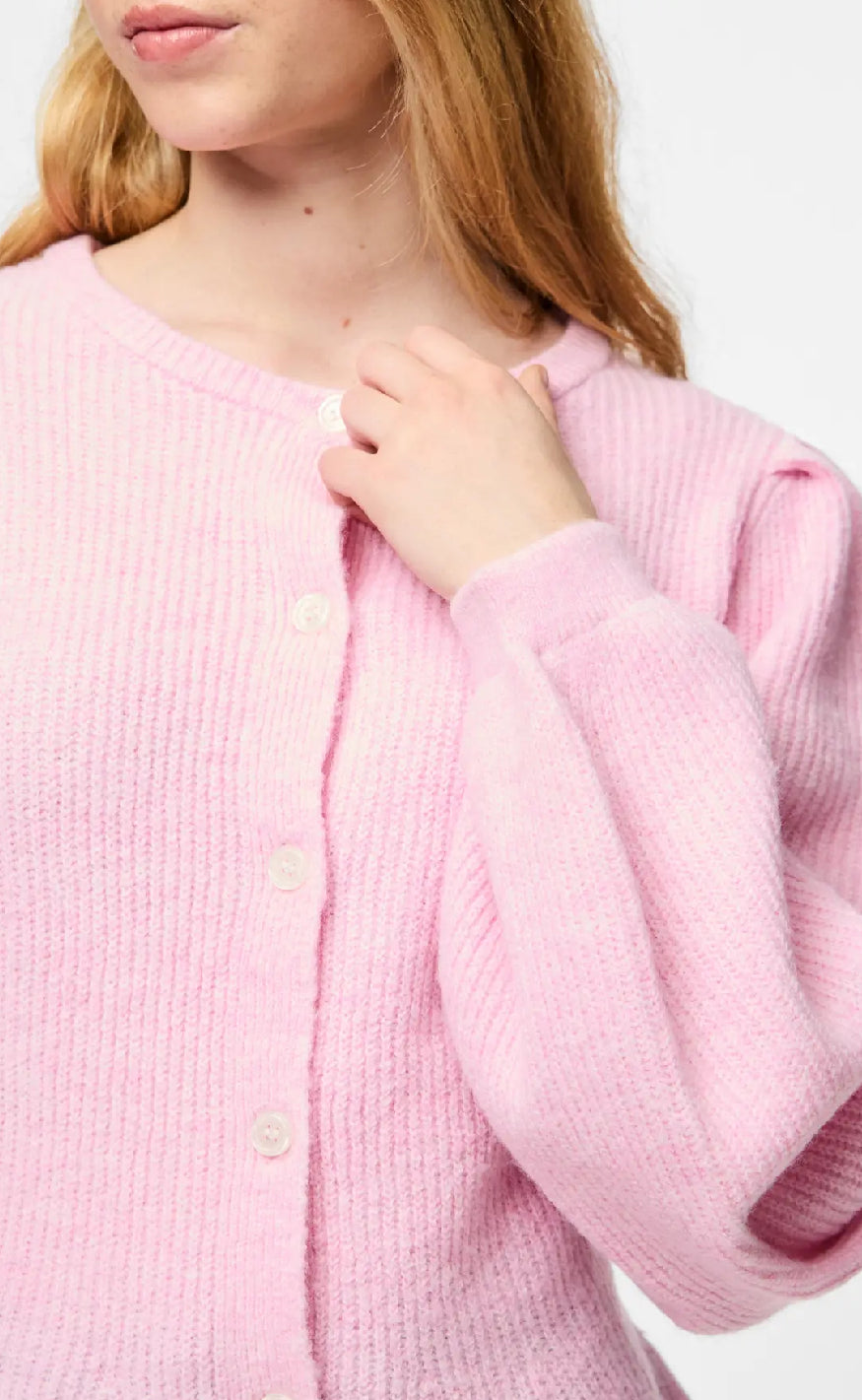 Pieces Cardigan - Silly - Roseate Spoonbill Melange
