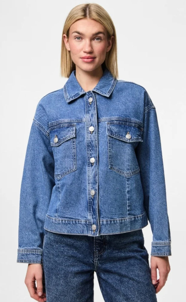 Pieces Jakke - Elma - Medium Blue Denim