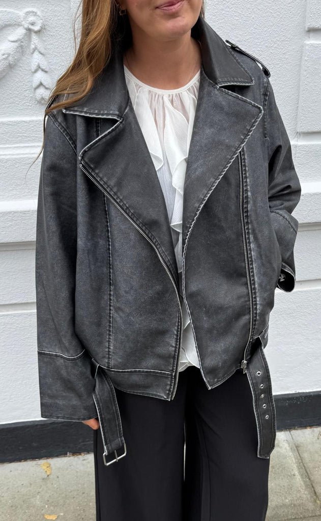 Pieces Jakke - Josie - Black Washed