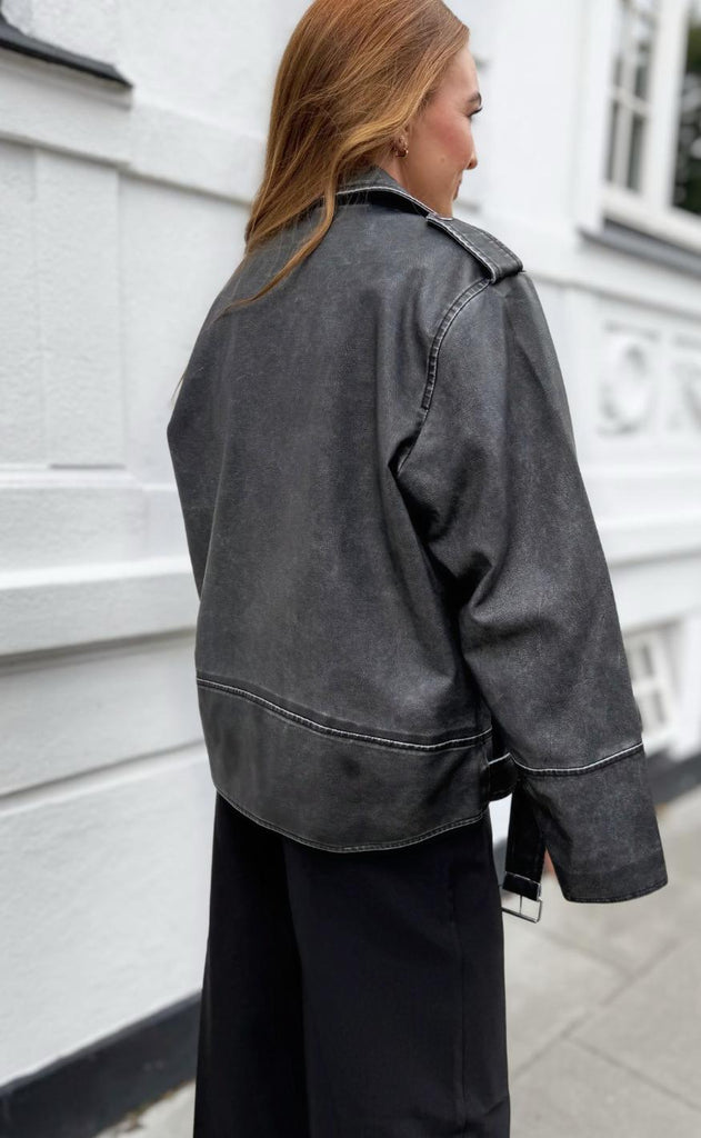 Pieces Jakke - Josie - Black Washed