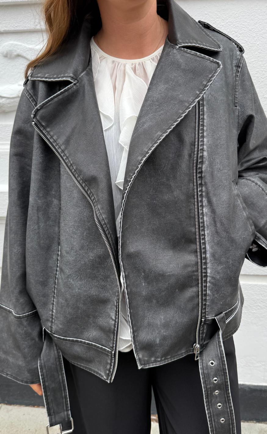 Pieces Jakke - Josie - Black Washed