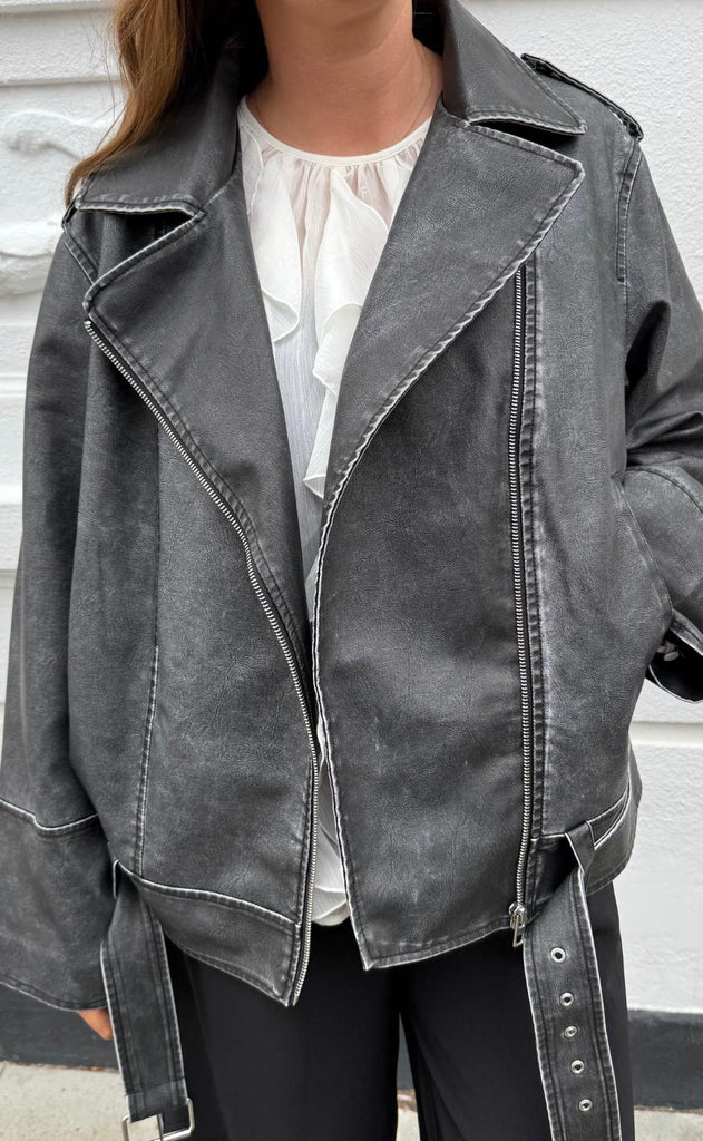 Pieces Jakke - Josie - Black Washed