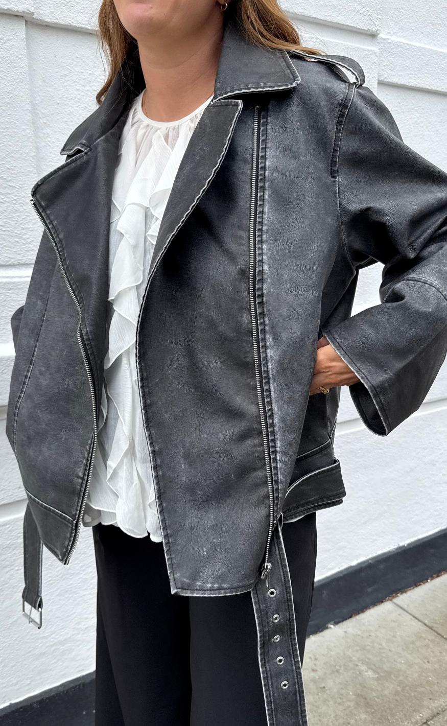 Pieces Jakke - Josie - Black Washed