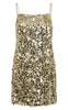 Pieces Kjole - Disco - Gold Colour Sequins