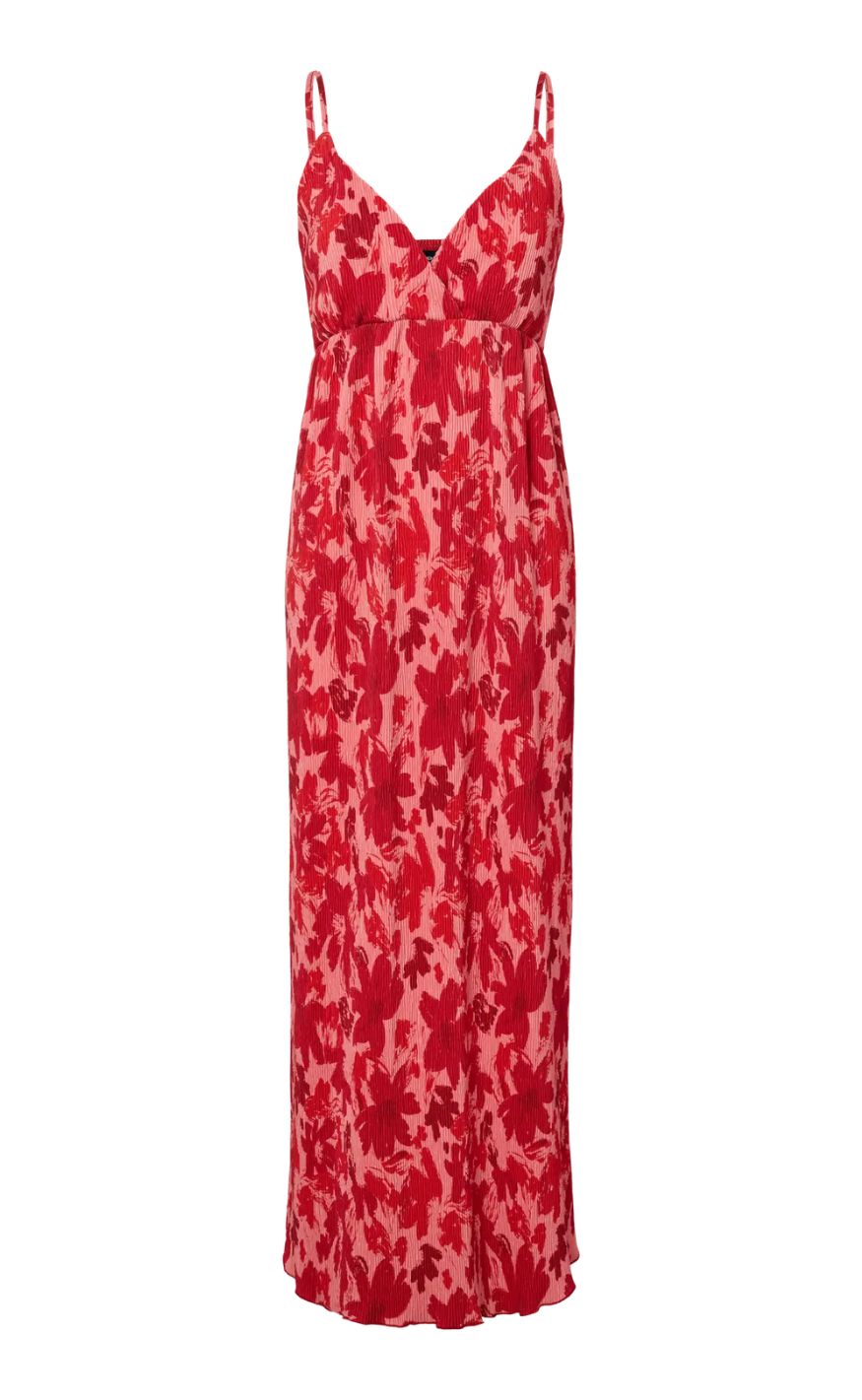 Pieces Kjole - Flora - Adrenaline Rush/Red Tone Flowers