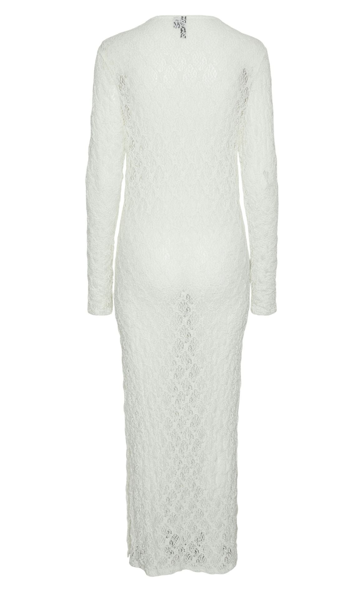 Pieces Kjole - Naya O-Neck Lace - Cloud Dancer