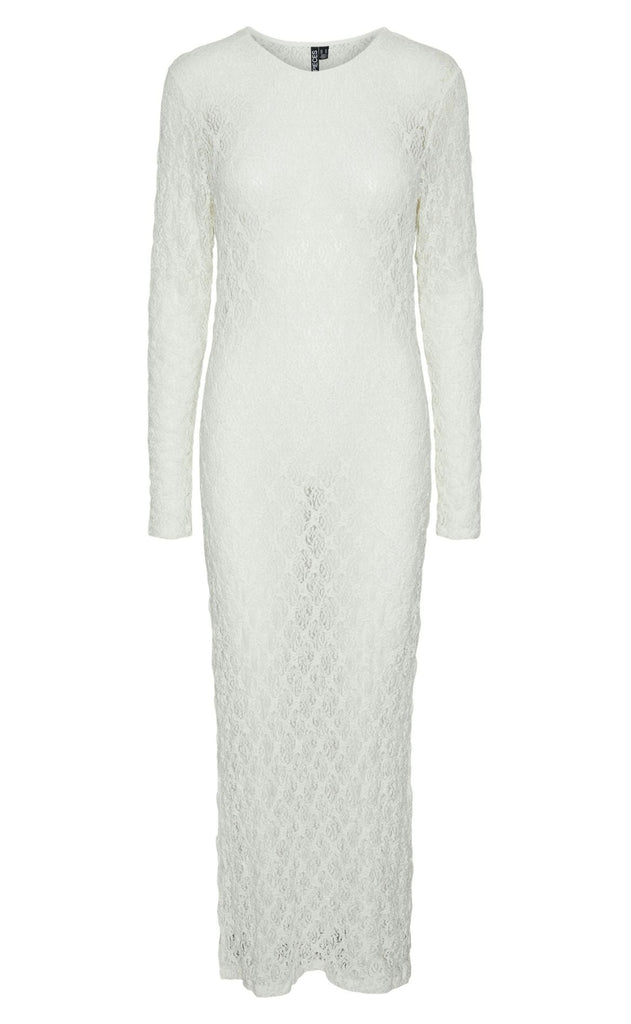 Pieces Kjole - Naya O-Neck Lace - Cloud Dancer