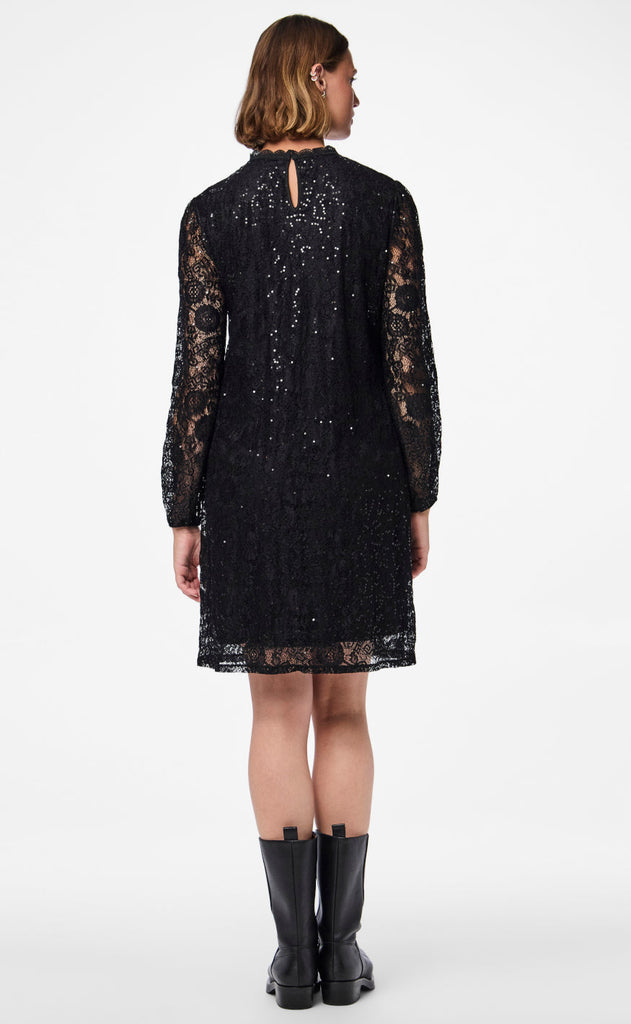 Pieces Kjole - Olline Lace Sequins - Black