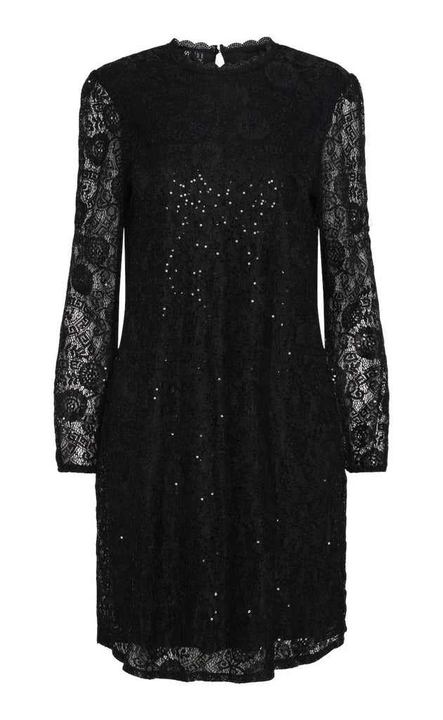 Pieces Kjole - Olline Lace Sequins - Black