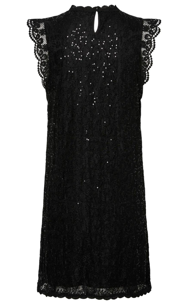 Pieces Kjole - Olline SL Lace Sequins - Black