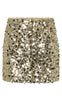 Pieces Nederdel - Disco - Gold Colour Sequins