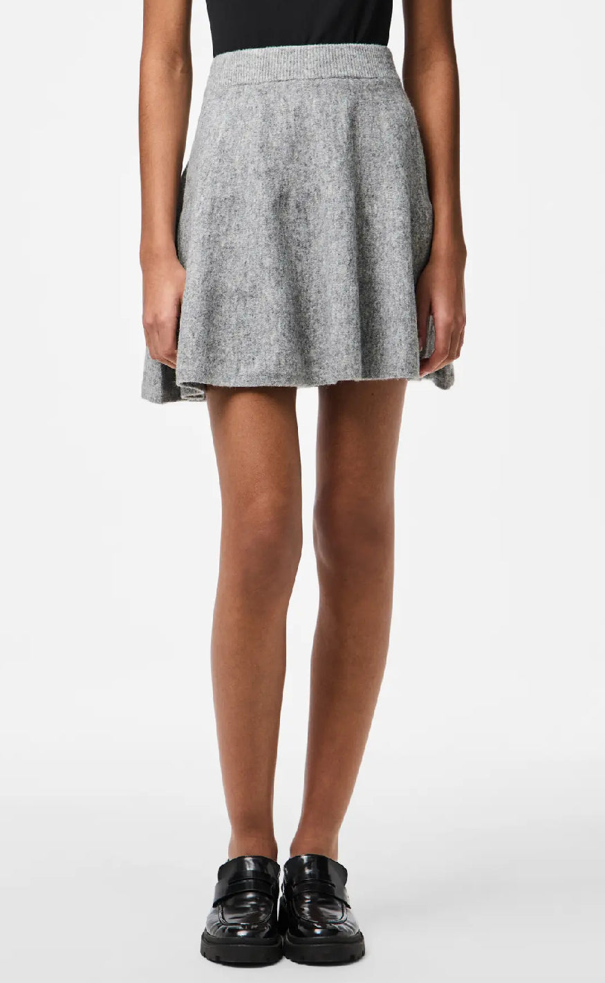 Pieces Nederdel - Familla - Medium Grey Melange