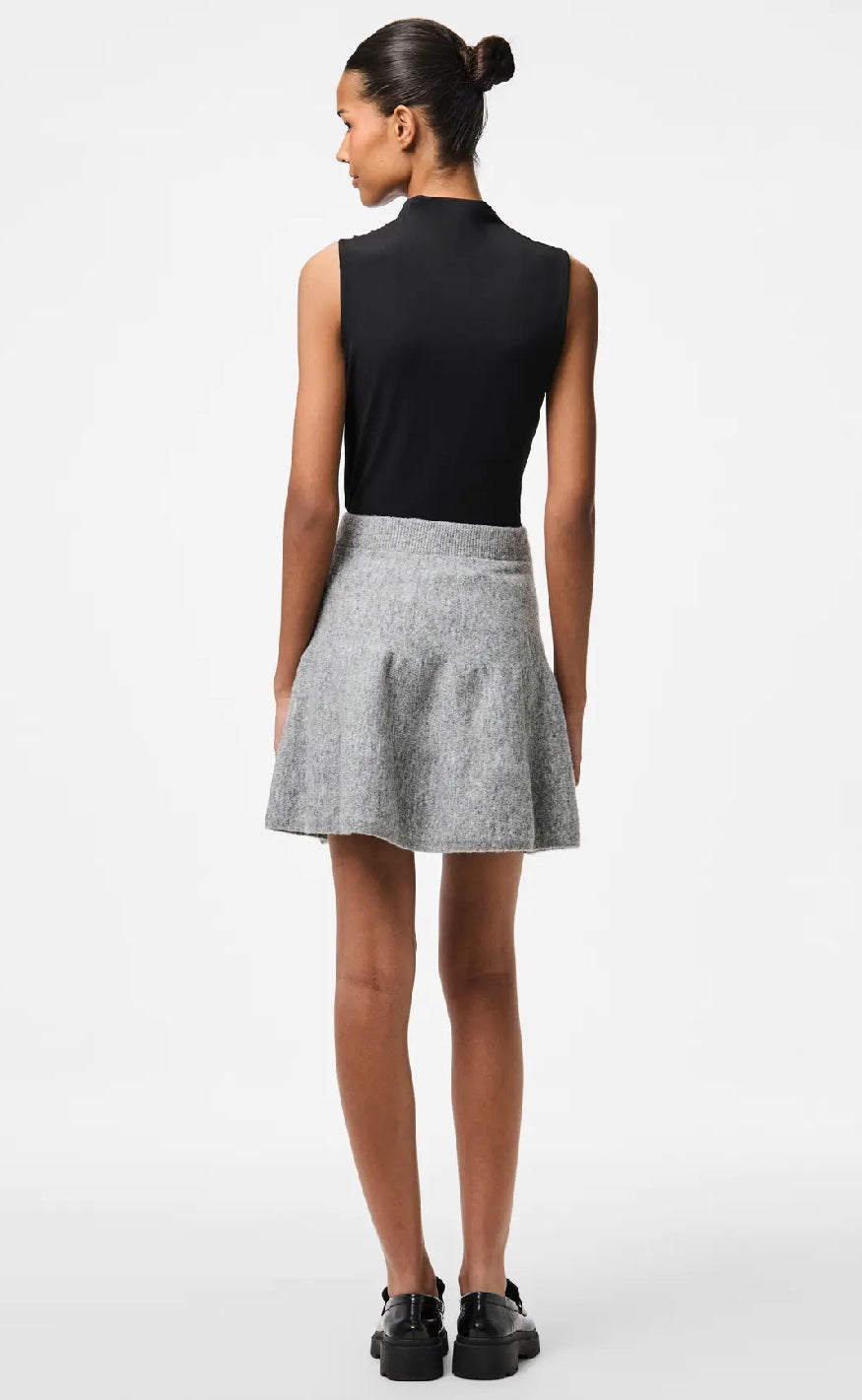 Pieces Nederdel - Familla - Medium Grey Melange
